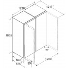 Liebherr Холодильник SBS, 185.5x119.4х67.5, холод.відд.-398л, мороз.відд.-271л, 2дв., A+, NF, диспл внутр., білий