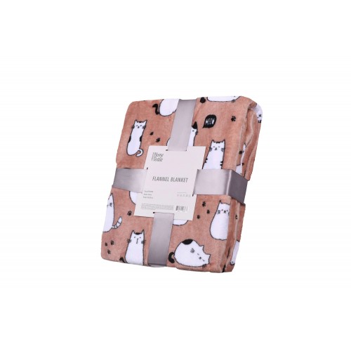 ARDESTO Плед Flannel, 160х200см, котики, 100% поліестер