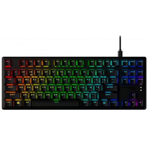 HyperX Клавіатура Alloy Origins Core PBT Aqua USB RGB ENG/RU Black