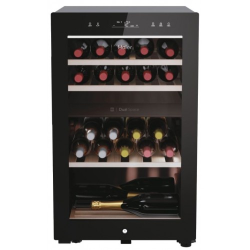 Haier Холодильник для вина, 82x49.7х58.5, холод.відд.-106л, зон - 2, бут-42, ST, дисплей, чорний Haier Холодильник для вина, 82x49.7х58.5, холод.відд.-106л, зон - 2, бут-42, ST, дисплей, чорний