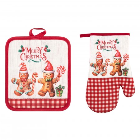 Набір прихваток для кухні Ardesto Christmas Gingerbread 18х2