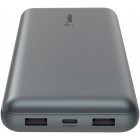 Belkin Акумулятор портативний літій-іонний Power Bank 20000мА·год, 15Вт, 2хUSB-A/USB-C, cірий