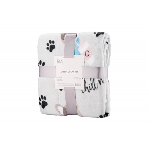 ARDESTO Плед Flannel, 160х200 см, 100% поліестер, бульдоги ARDESTO Плед Flannel, 160х200 см, 100% поліестер, бульдоги