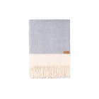 ARDESTO Плед Leonardo Bianco, 140x200см, 100% вовна, блакитний