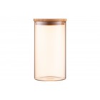 ARDESTO Банка для зберігання Golden Moon, кругла, 760 мл, скло, бамбук ARDESTO Банка для зберігання Golden Moon, кругла, 760 мл, скло, бамбук