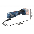 Bosch Багатофункціональний інструмент реноватор GOP 185-LI Professional SOLO, 18.0 V-Li, SDS, 20000 об/хв, 1.2 кг Bosch Багатофункціональний інструмент реноватор GOP 185-LI Professional SOLO, 18.0 V-Li, SDS, 20000 об/хв, 1.2 кг