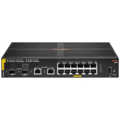 HP Комутатор HPE Aruba 6000 12G CL4 2SFP 139W Switch