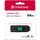 Transcend Накопичувач 64GB USB 3.2 Type-C JetFlash 790C Чорний