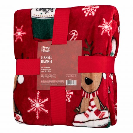 Плед Ardesto Christmas Flannel 160х200см, 100% поліестер, ве