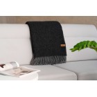 ARDESTO Плед Leonardo Doubleface, 140x200см, 100% вовна, антрацит-сірий