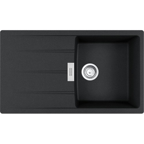 Мийка кухонна Franke Centro, фраграніт, прямокутник, з крилом, 860х500х200мм, чаша - 1, накладна, CNG 611-86, онікс