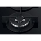 Whirlpool Варильна поверхня газова на склі, 60см, чавун, конфорка з подвійним рядом полум'я, чорний