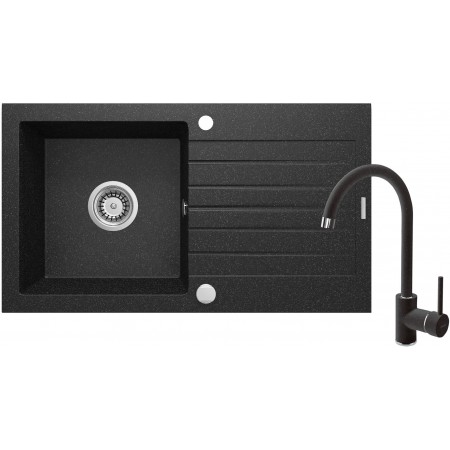 Deante Набір для кухні Zorba, гранітна мийка ZQZ_2113 + зміш