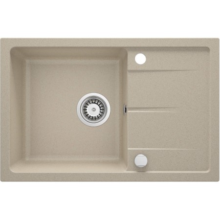 Deante Мийка кухонна Leda, граніт, прямокутник, з крилом, 67