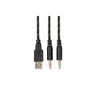 2E Gaming Гарнітура ігрова HG340, mini-jack/dual 3.5mm, RGB, 2м, жовтий