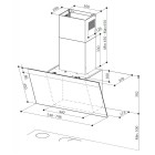 Faber Витяжка похила, 80см, 1169м3г, Daisy + Wh A80, білий