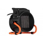 2E Теплова гармата електрична, 2кВт, 20м2, 197 м3/год, керамічний нагр.елемент (PTC), чорний