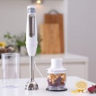 Braun Блендер заглибний, 1000Вт, чаша-600мл, плавне регулювання швидкості, біло-сірий