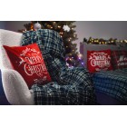 ARDESTO Плед Sherpa 160х200см, 100% поліестер, клітинка, зелений