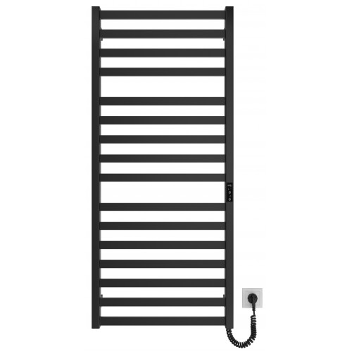Hygge Family Рушникосушка електрична Oxford, 1170х530х80мм, таймер-регулятор, сталь, чорний матовий Hygge Family Рушникосушка електрична Oxford, 1170х530х80мм, таймер-регулятор, сталь, чорний матовий