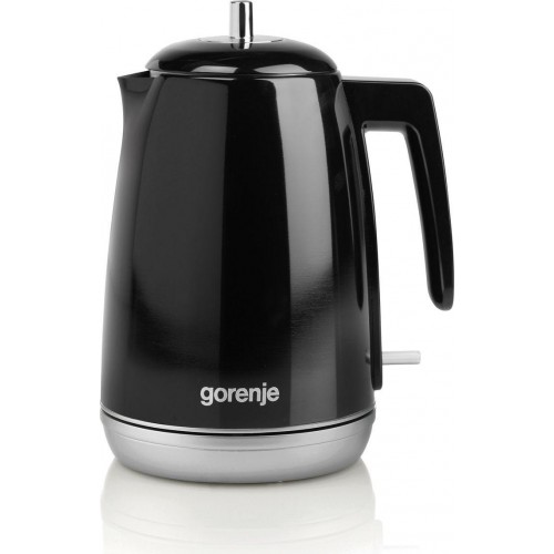 Електрочайник Gorenje 1.7л, Strix контроль, чорний