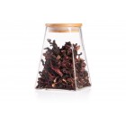 ARDESTO Банка для зберігання Midori, 910мл, скло, бамбук, конусна, прозорий