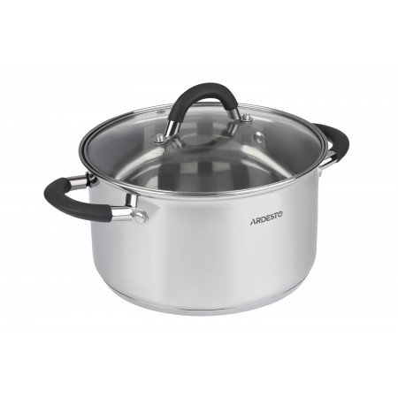 ARDESTO Каструля Gemini Salerno, скляна кришка, 2.3 л, сірі 