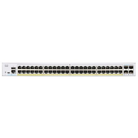 Cisco Комутатор CBS250 Smart 48-port GE, PoE, 4x1G SFP