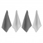 ARDESTO Набір рушників для кухні Pique, 30x30см, 4шт, 100% бавовна, сірий темний, сірий світлий ARDESTO Набір рушників для кухні Pique, 30x30см, 4шт, 100% бавовна, сірий темний, сірий світлий