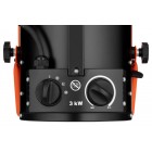 2E Теплова гармата електрична, 3кВт, 30м2, 286 м3/год, нагр.елемент - нерж.сталь, IPX4, чорний