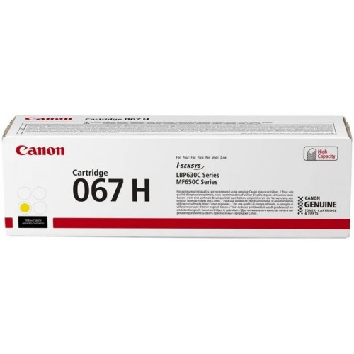 Canon Картридж 067H MF651Cw/MF655Cdw/MF657Cdw/LBP631Cw/LBP633Cdw  Yellow (2350 стор.)