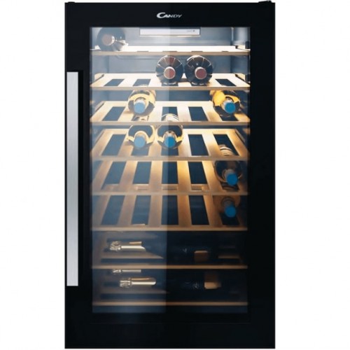 Candy Холодильник для вина, 84.5x49х55, холод.відд.-118л, зон - 1, бут-41, ST, дисплей, чорний