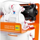 Фільтр зворотного осмосу Ecosoft Absolute з мінералізатором та помпою на станині, мембрана 75gpd DuPont, дренаж 1:1