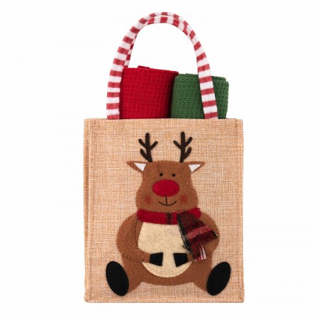 Подарунковий набір рушничків в мішечку Ardesto Christmas Dee