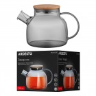 ARDESTO Заварник Iceberg, 1000мл, боросилікатне скло, бамбук, cірий ARDESTO Заварник Iceberg, 1000мл, боросилікатне скло, бамбук, cірий