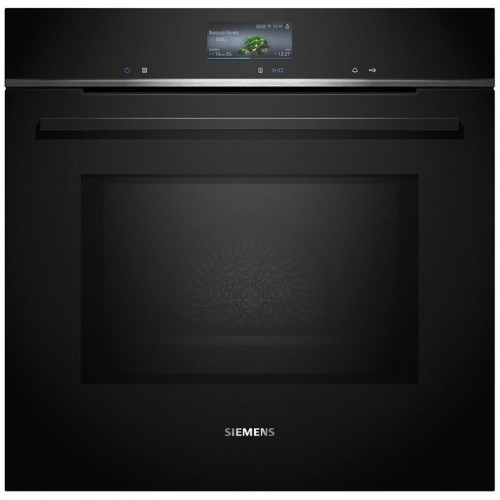 Siemens Духова шафа електрична, 67л, A, дисплей, конвекція, піроліз, ф-ція мікрохвиль, чорний