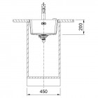 Мийка кухонна Franke Maris, фраграніт, прямокутник, без крила, 403х433х200мм, чаша - 1, монтаж під стільницю, MRG 110-37, сірий сланець Мийка кухонна Franke Maris, фраграніт, прямокутник, без крила, 403х433х200мм, чаша - 1, монтаж під стільницю, MRG 110-37, сірий сланець