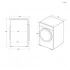 Haier Сушильна машина тепловий насос, 9кг, A+++, 59,5см, дисплей, пара, білий