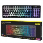 2E Gaming Клавіатура мембранна KG390 100key, USB-A/WL/BT, EN/UA, RGB, чорний