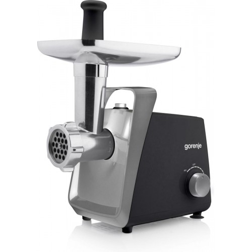 Gorenje М'ясорубка, 1600Вт, 2,2кг/хв, 2 решітки, пластик+метал, чорний