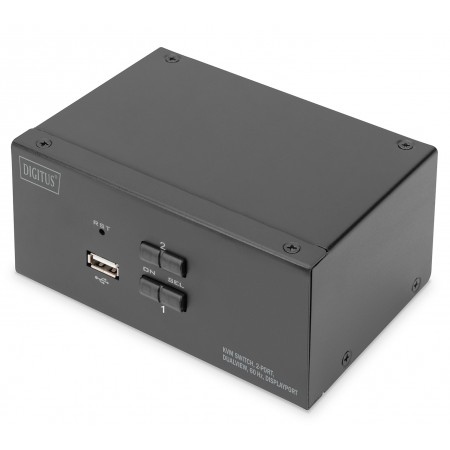 Digitus Комутатор Desktop DisplayPort KVM, 2 Port, Dual Disp