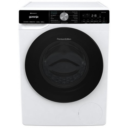 Gorenje Пральна машина фронтальна, 10,5кг, 1400, A+++, 60см, дисплей, інвертор, пара, Wi-Fi, білий