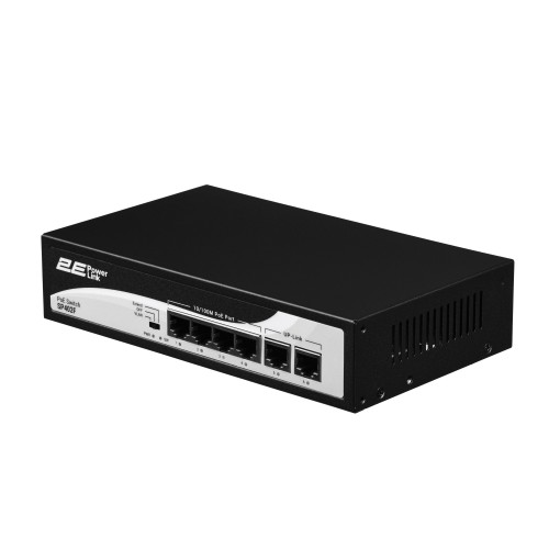 2E Комутатор PowerLink SP402F 6xFE (4x FE PoE, 2xFE Uplink, 55W), некерований 2E Комутатор PowerLink SP402F 6xFE (4x FE PoE, 2xFE Uplink, 55W), некерований