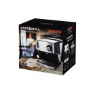 ARDESTO Кавоварка ріжкова Steel Collection 1.6л, мелена, ручний капучинатор, сріблясто-чорний