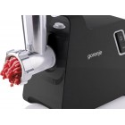 Gorenje М'ясорубка, 1700Вт, 2,3кг/хв, 2 решітки, пластик/метал, чорний