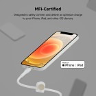 Belkin Кабель USB-A - Lightning плетений, силіконовий, з ремінцем на магніті, 1м, білий