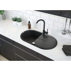 Deante Змішувач для кухні Nemezja, довж.виливу - 180мм, поворотний, 1 важіль, хром-графіт Deante Змішувач для кухні Nemezja, довж.виливу - 180мм, поворотний, 1 важіль, хром-графіт