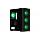 2E Gaming Корпус Vertex GI01B без БЖ 2xUSB3.0, 1xUSBType-C, 3x140мм ARGB, 1x120мм ARGB, VGA 380мм, LCS ready, контролер з пультом, TG Side Panel, EATX, чорний