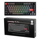 Lemokey Клавіатура механічна P1 Pro 84Key, Keychron Super Banana, WL/BT/USB-A, QMK/VIA, Hot-Swap, EN/UKR, RGB, Knob, Carbon Black