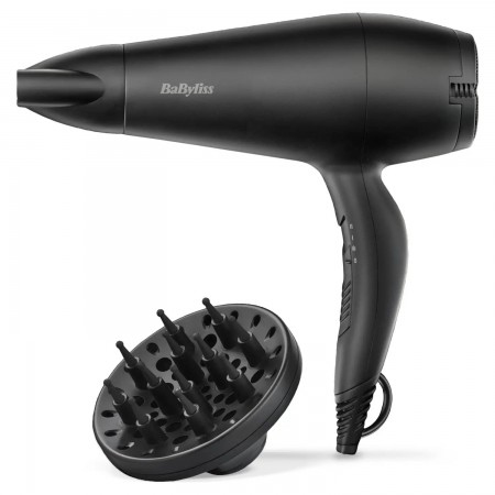 BaByliss Фен, 2000Вт, 2 режими, іонізація, хол. обдув, 2 нас